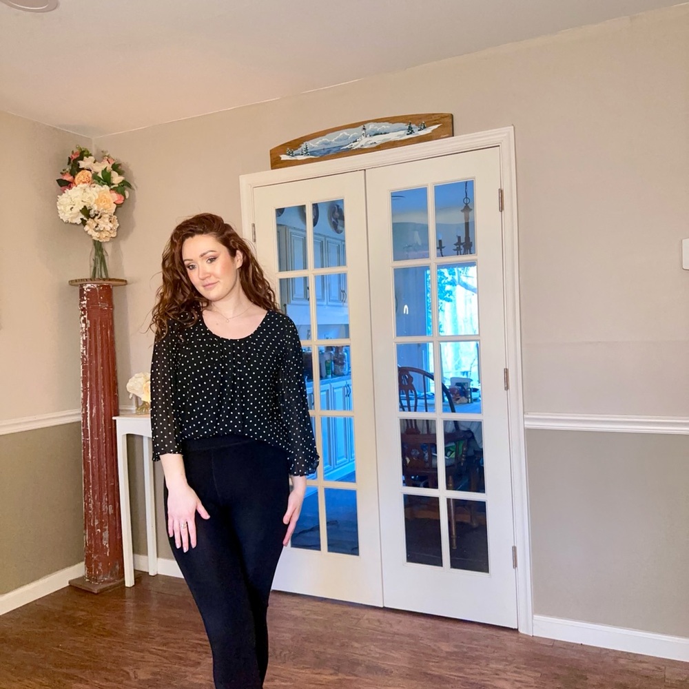 Women's Flowy Black Blouse